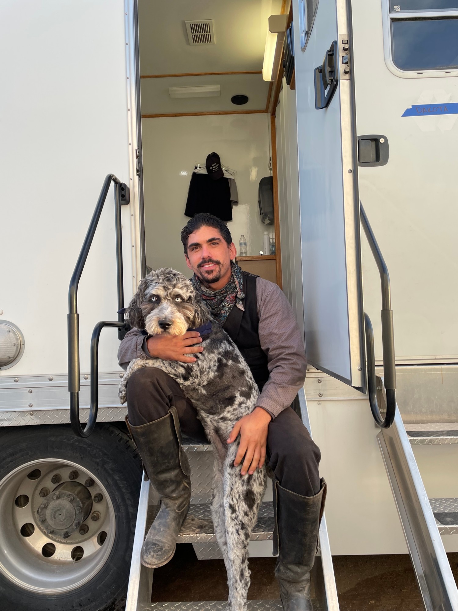Daniel Williams-Lopez on set